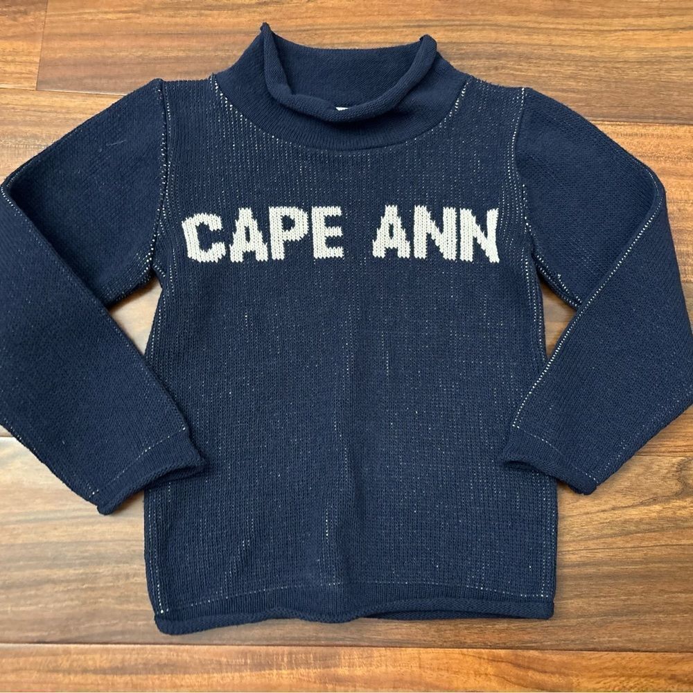 Cape Ann Massachusetts navy knit crewneck sweater
